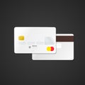 Vector blank bank card mockup Royalty Free Stock Photo