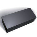 Vector blank black packaging box on white Royalty Free Stock Photo
