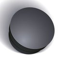 Vector blank black round box on white background, templ Royalty Free Stock Photo