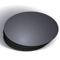 Vector blank black round box on white background, templ Royalty Free Stock Photo