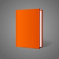 Vector blank book cover perspective orange Royalty Free Stock Photo