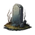 vector blank gravestone. memorial tombstone. halloween headstone vector illustration on white background