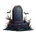 vector blank gravestone. memorial tombstone. halloween headstone vector illustration on white background