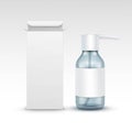 Vector Blank Medicine Medical Glass Spray Bottle