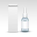 Vector Blank Medicine Medical Glass Spray Bottle