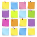Vector of blank notes Colorful Concept