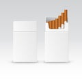 Vector Blank Pack Package Box of Cigarettes