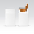 Vector Blank Pack Package Box of Cigarettes Royalty Free Stock Photo