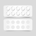 Vector Blank Pack of Pills Isolated on Background