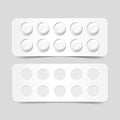 Vector Blank Pack of Pills Isolated on Background