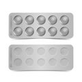 Vector Blank Pack for Pills Isolated on White Royalty Free Stock Photo