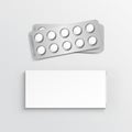 Vector Blank Package Box for Blister of Pills Royalty Free Stock Photo