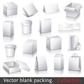 Vector blank packing collection Royalty Free Stock Photo