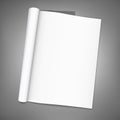 Vector blank page of magazine on grey background.