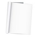 Vector blank page of magazine on white background. Royalty Free Stock Photo