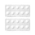 Vector Blank Paper Pack of Pills Isolated on White Royalty Free Stock Photo