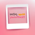 Vector Blank Photo Frame with empty space for your image. Royalty Free Stock Photo