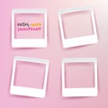 Vector Blank Photo Frames with empty space for your image. Royalty Free Stock Photo