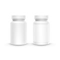 Vector Blank Plastic Packaging Bottle for Pills Royalty Free Stock Photo