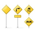 Vector Blank Traffic Sign yellow Royalty Free Stock Photo