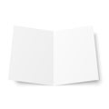 Vector blank white twofold booklet opened Royalty Free Stock Photo