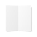 Vector blank white twofold booklet opened Royalty Free Stock Photo