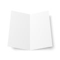 Vector blank white twofold booklet opened Royalty Free Stock Photo