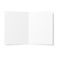 Vector blank white twofold booklet opened Royalty Free Stock Photo