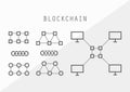 Vector blockchain icon set