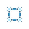 Vector Blockchain Technology concept colored icon or sign Royalty Free Stock Photo
