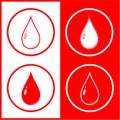 Vector blood drop icon Royalty Free Stock Photo