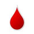 Vector blood drop icon, isolated Royalty Free Stock Photo