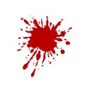 Vector Blood Spot, Red Splatter Background. Royalty Free Stock Photo