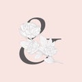 Vector Blooming Floral Ampersand Monogram and Logo