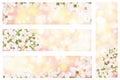 Vector blossoming spring banners.