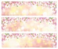 Vector blossoming spring banners.