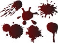 Vector blot blood set