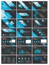 Vector blue and black elements for infographics