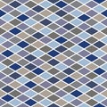 Vector Blue Brown Beige Gray Purple Diamonds Seamless Repeat Pattern