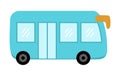 Vector blue bus. Funny autobus for kids.