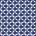 Vector blue crosses, check seamless pattern painted