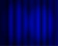 Vector Blue Curtains Background, Stage Illumination, Colorful Backdrop Template.