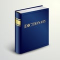 Vector blue dictionary book Royalty Free Stock Photo