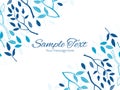 Vector blue forest horizontal double corners frame