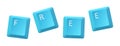 vector blue free key inscription