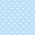 Vector blue geometric seamless pattern with small diamonds, stars Royalty Free Stock Photo