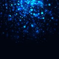 Vector blue glowing light glitter background Royalty Free Stock Photo