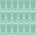Vector blue green arabesques seamless pattern background.
