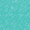 Vector blue hand drawn doodle school of fish seamless pattern