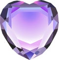 Vector blue hearth shaped crystal